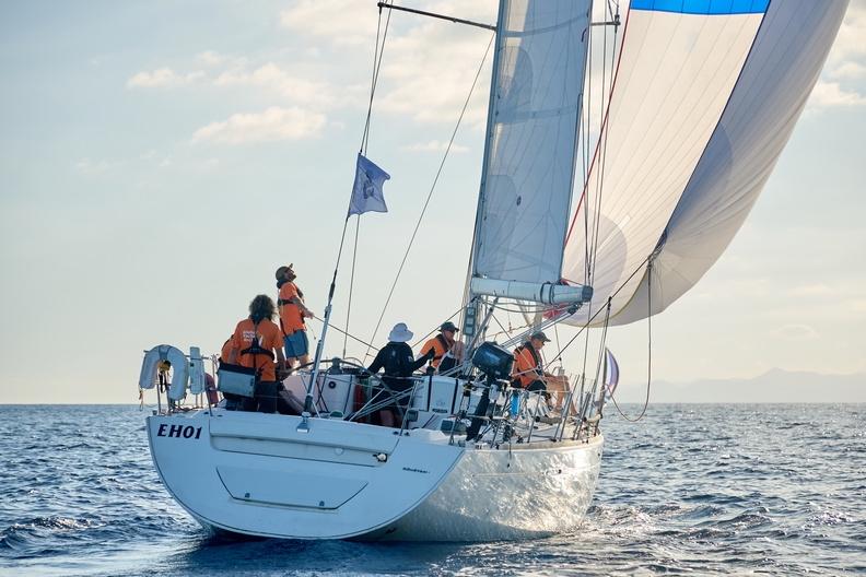 EH01 (GBR), skippered by Neil Maher is just under 1,000 miles from Grenada © Arthur Daniel/RORC