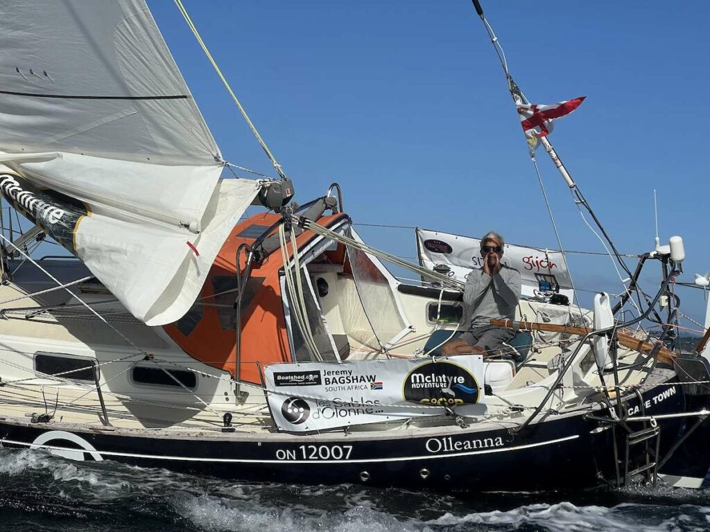 Jeremy Bagshaw, 1200 miles from Cape Horn, getting cold, sailing fast but will the storms stay away? Picture Credit: GGR2022 / DD&JJ