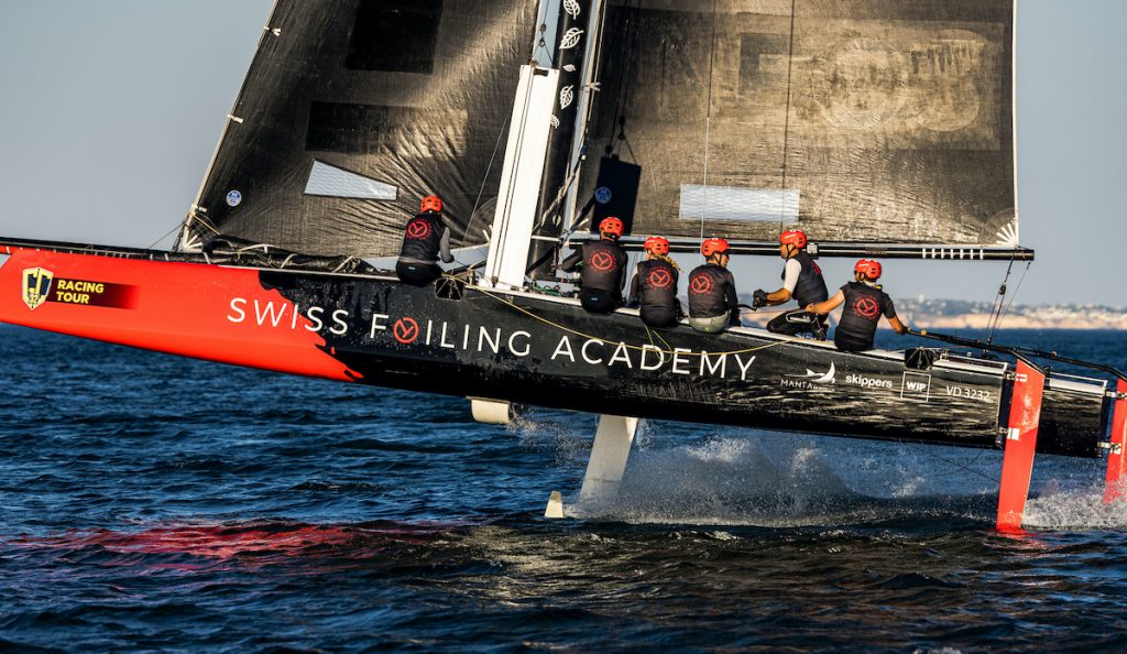 Swiss Foiling Academy sailing along 