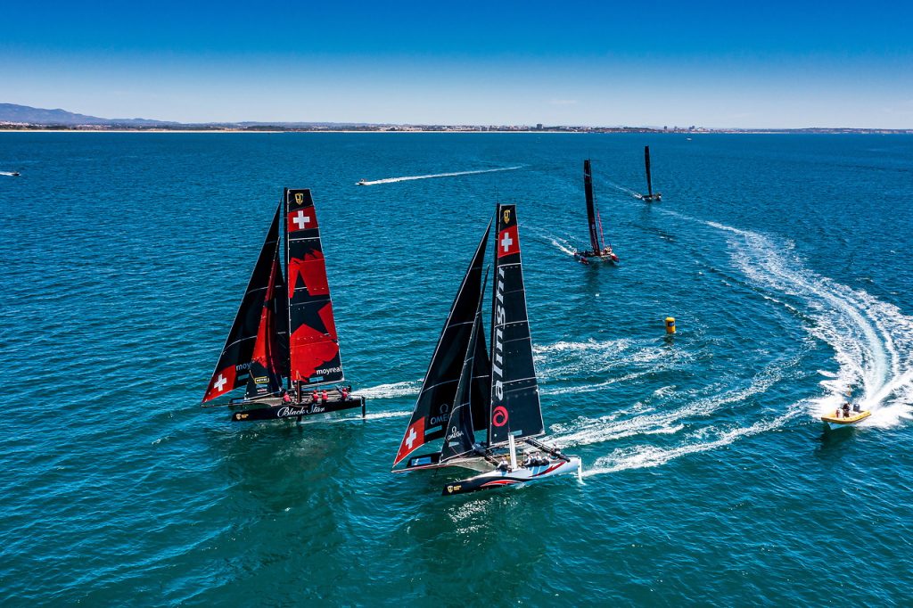 Bird eye view of the sailing