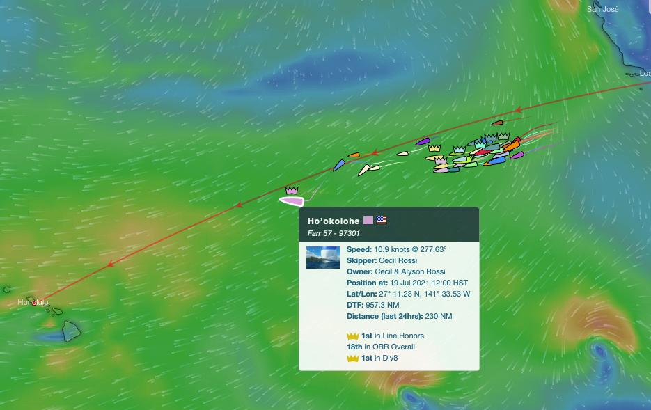 Tracker of Ho’okolohe on the race course at the halfway point