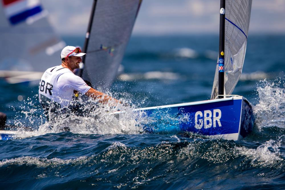 Giles Scott (GBR) in the Finn