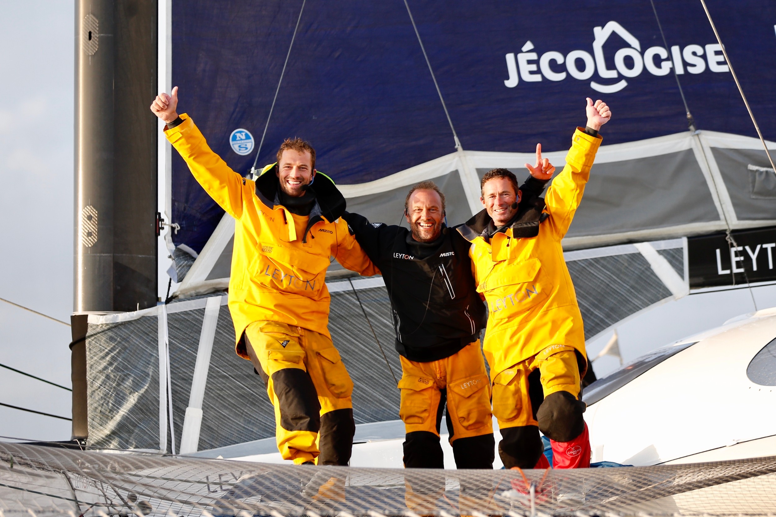 The Leyton crew celebrating their win