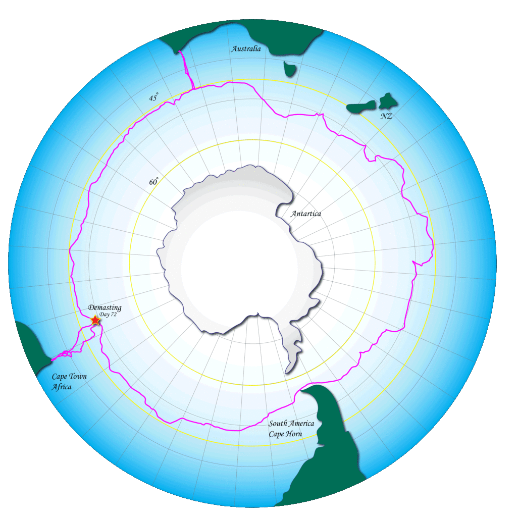 2017 map of Blair's 2017 voyage