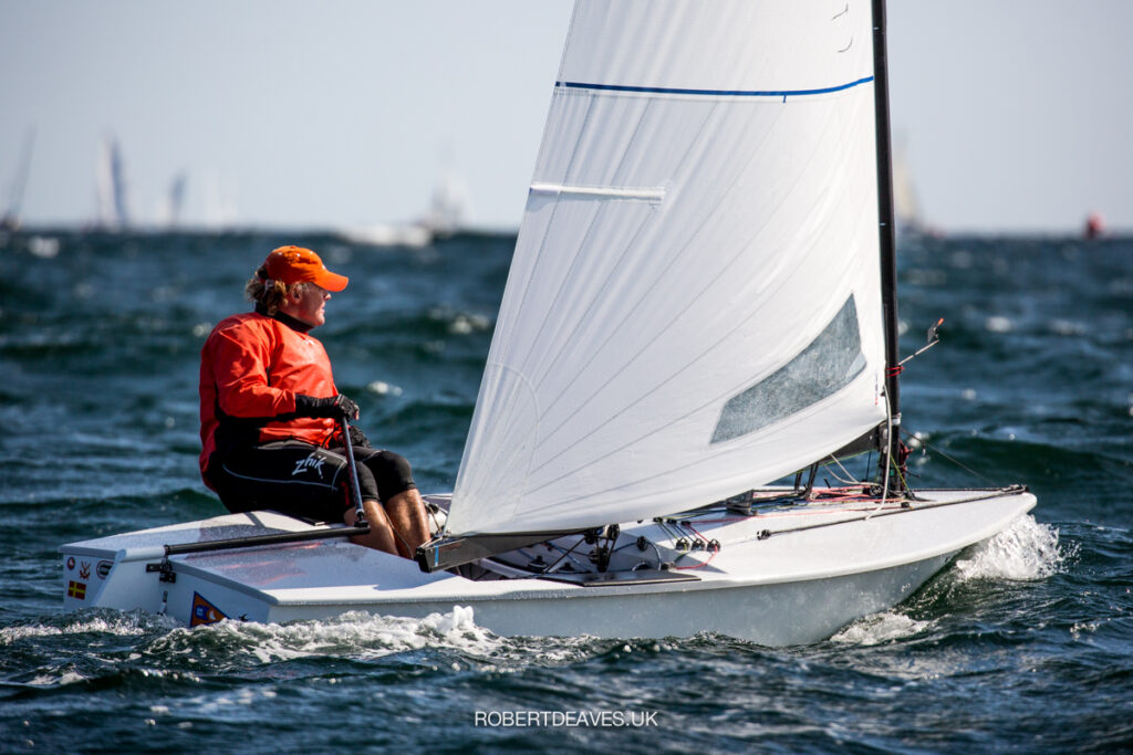 Benjamin Hammerö sailing upwind. 