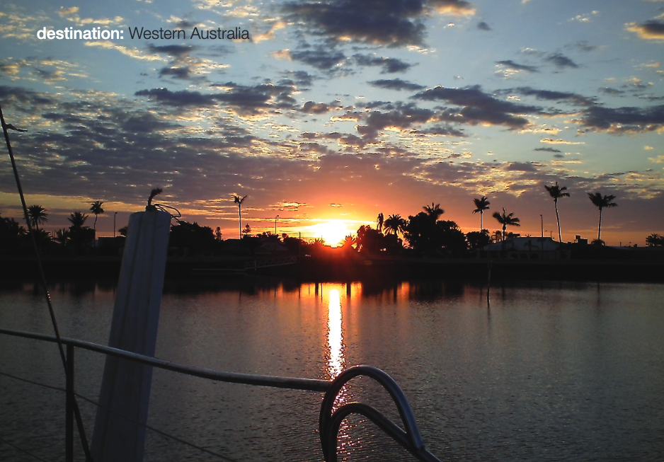 Sunrise from a boat.