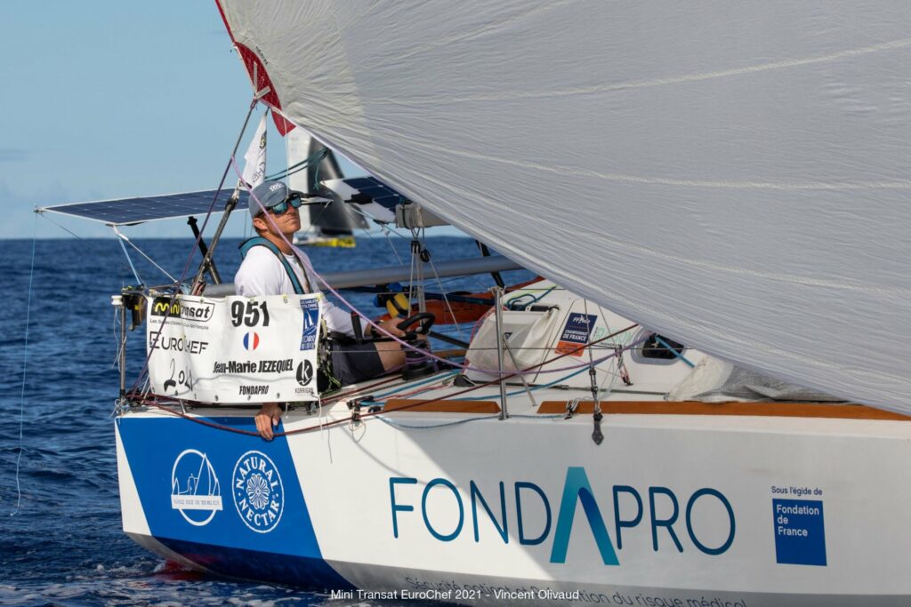 Jean-Marie Jézéquel (951 – FondApro) on a spinnaker reach.