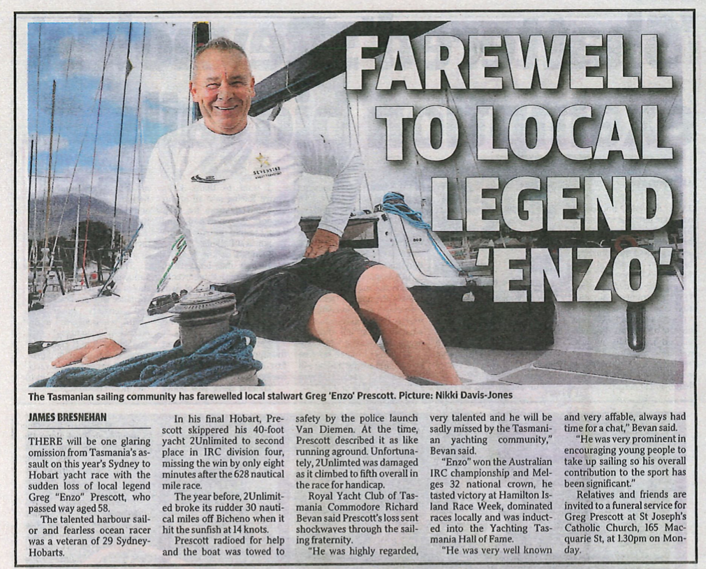 An article on Enzo in the Mercury newspaper. 