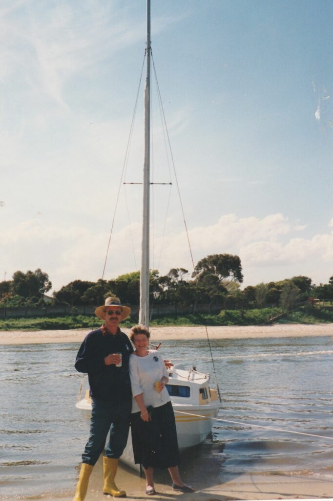 Michael and Gillian on the banks of the Murray with a TS16