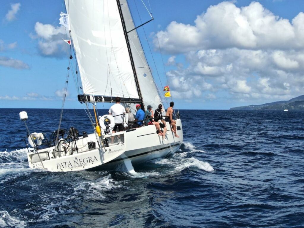 Pata Negra sailing upwind.