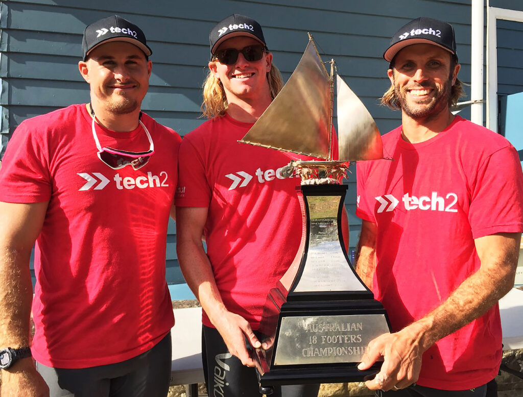 Tech2 crew with the Australian Championship trophy in 2021. 