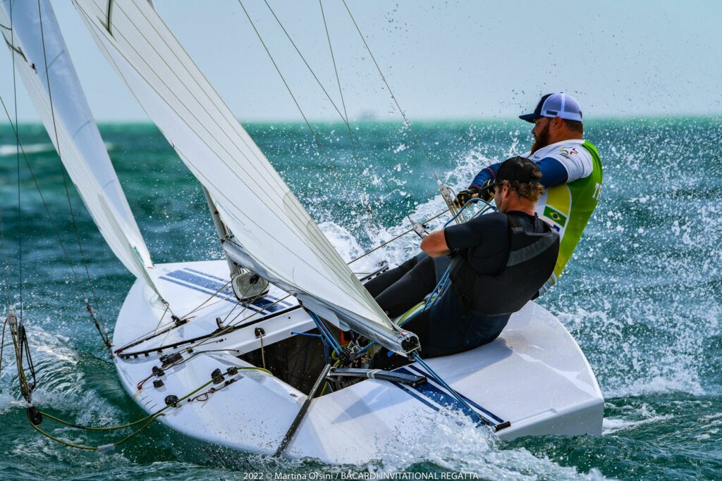 Jack Jennings and Pedro Trouche sailing upwind through chio.