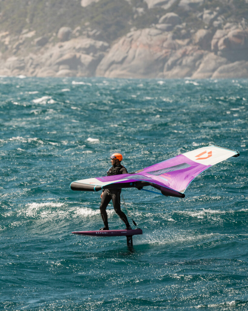 Andrew Englisch wing foiling.