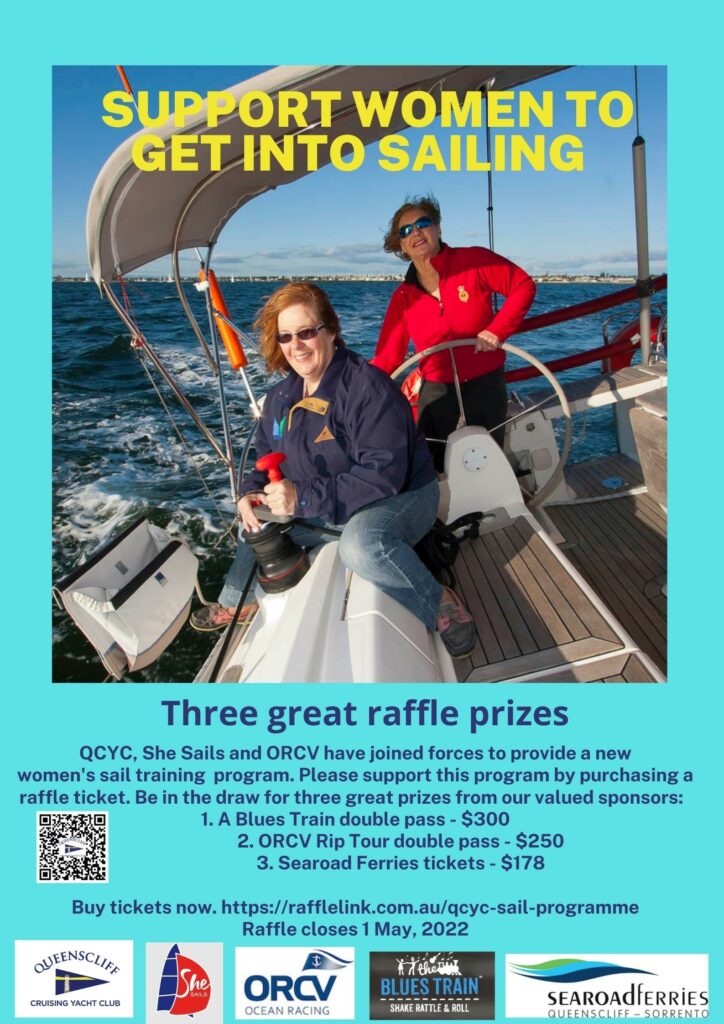 Support women to get into sailing poster.