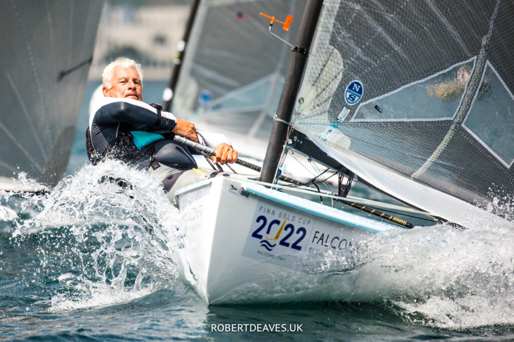 Rob McMillan sailing upwind.