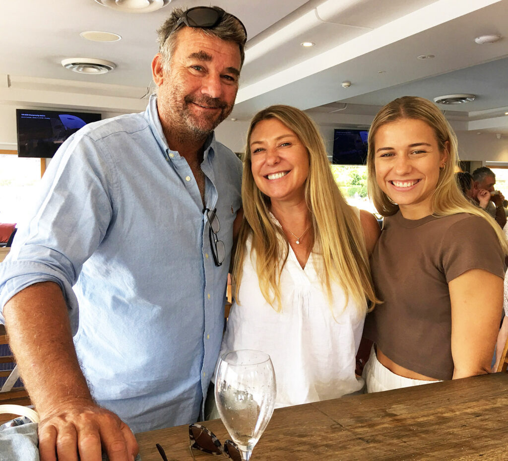 David, Kim and Abbey at the League clubhouse earlier this year.