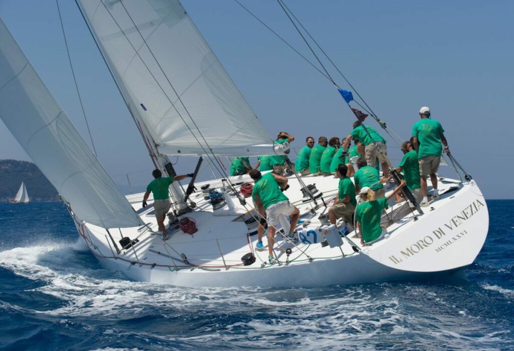 Moro di Venezia sailing upwind.