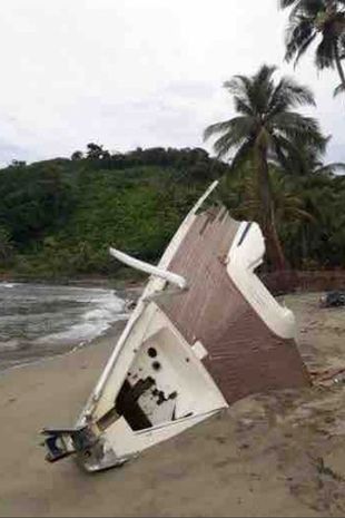 Wreckage from John Deer's boat