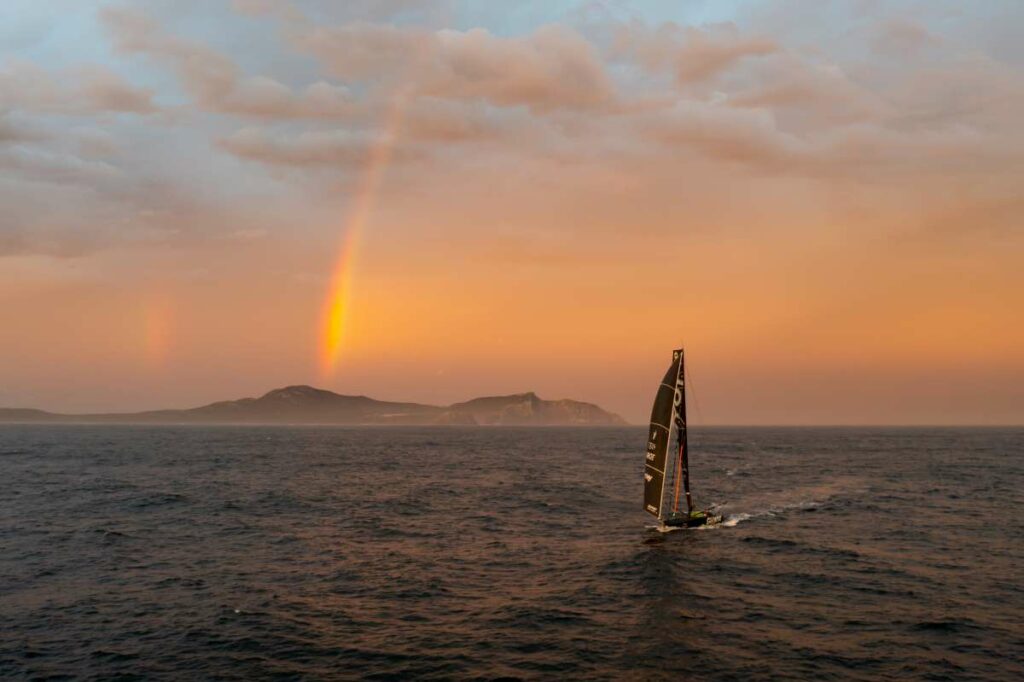 The Ocean Race 2022-23 - 4 March 2023, Leg 2, Day 6 onboard GUYOT environnement - Team Europe. View of the african coast as they get closer to Cape Town. © Charles Drapeau / GUYOT environnement - Team Europe / The Ocean Race