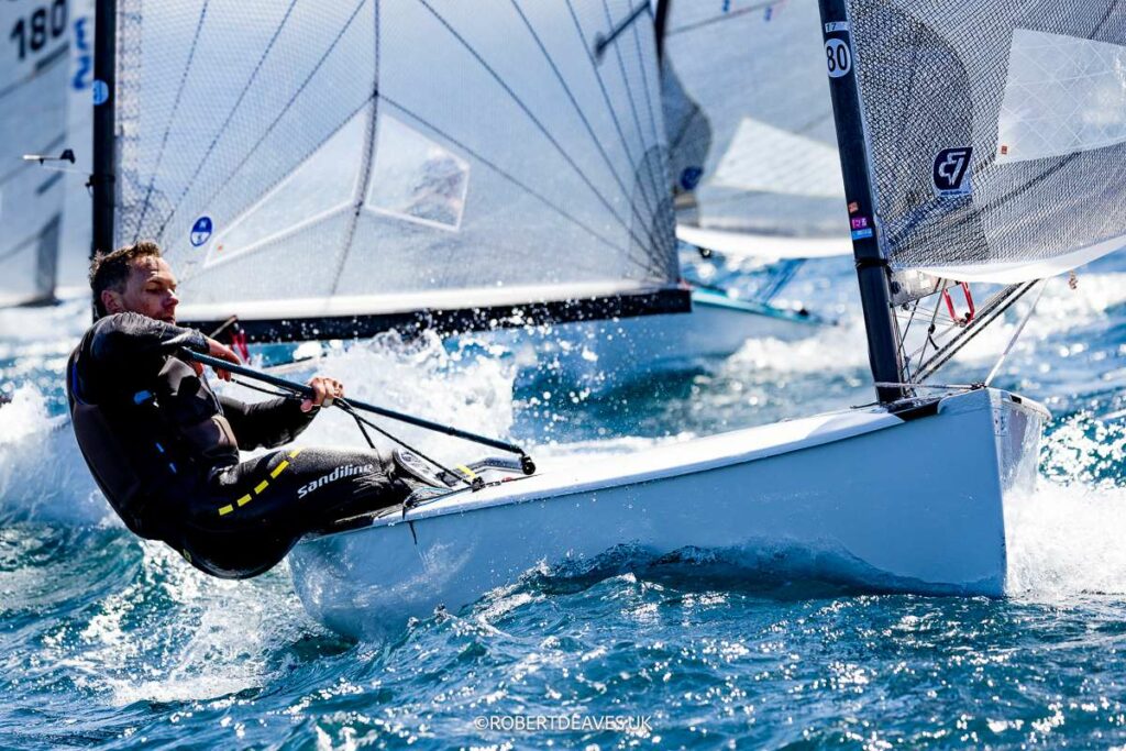 Valerian Lebrun, FRA at the 2025 Open Finn Europeans