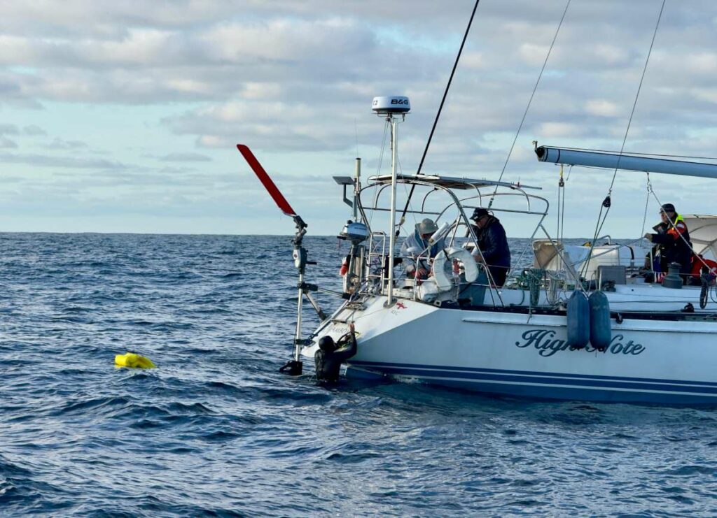 High Note, one of the yachts competing in the NYYC/RORC Transatlantic Race, race hit an unidentified object underwater causing significant damage to the yacht’s rudder and propellor