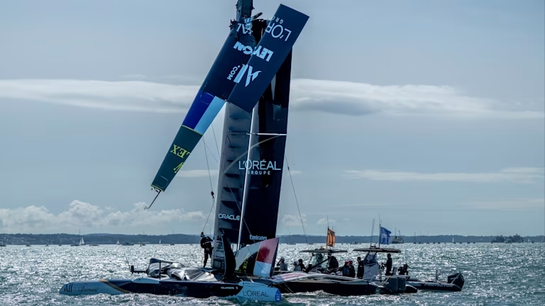 France OUT of racing in Portsmouth due to wing incident_Laura Crowhurst
