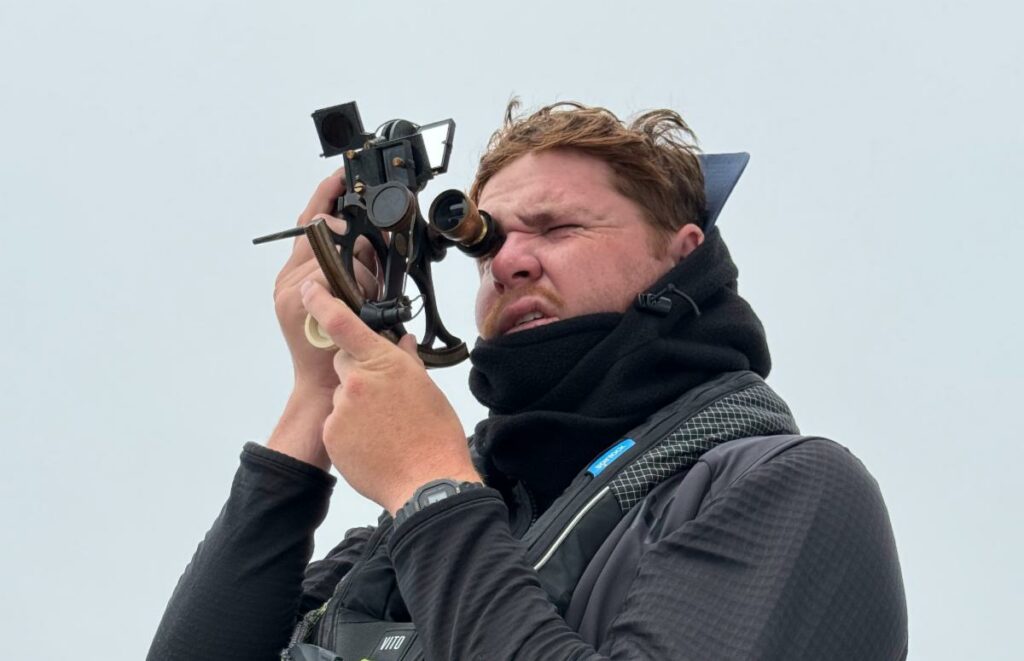 Cal Maritime-Oaxaca's navigator Django Tomlinson was awarded the Mark S. Rudiger Celestial Navigation Trophy © Kerry Deaver