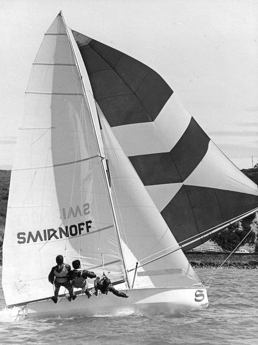 Smirnoff, 1972 was the first Bruce Farr designed skiff to win the world title (archive)