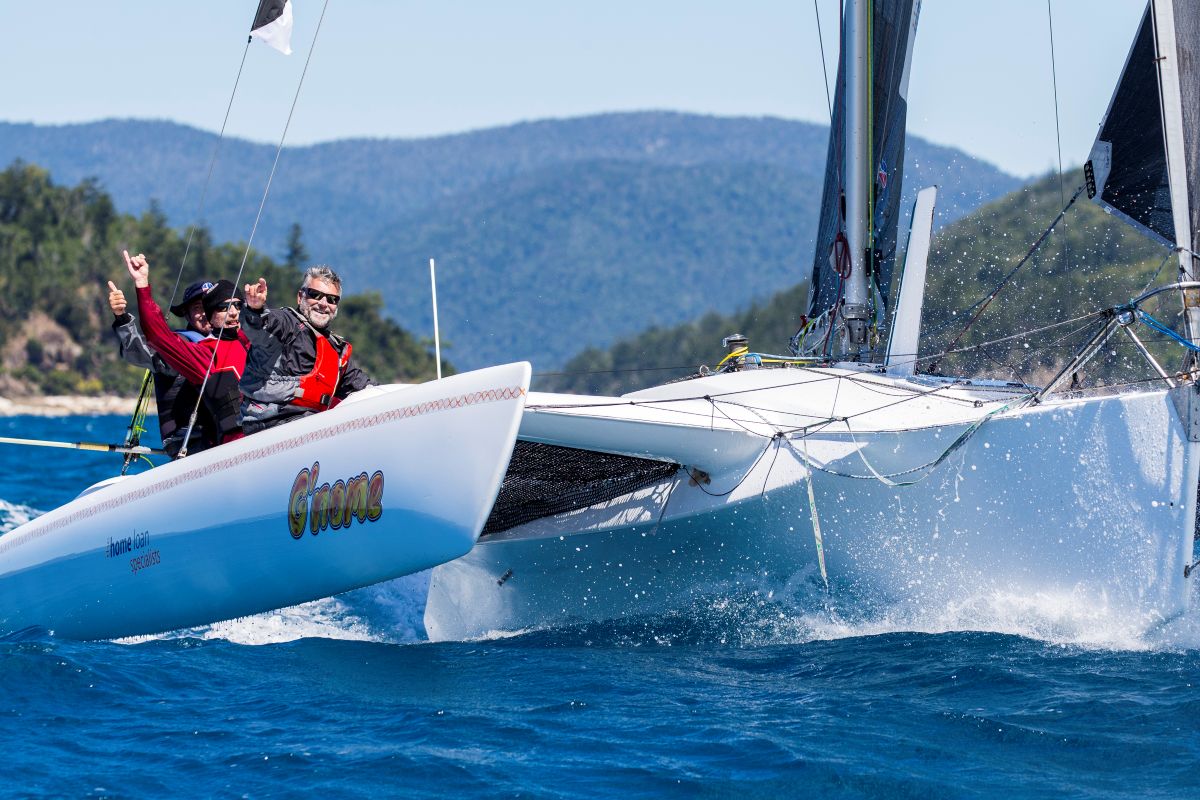 G'Nome's crew sail fast and enjoy themselves - Andrea Francolini pic, ABRW