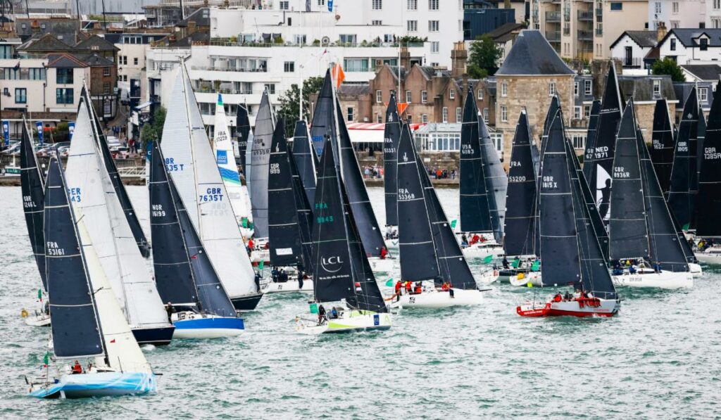 IRC Three sets sail from the Royal Yacht Squadron startline © ROLEX/Carlo Borlenghi