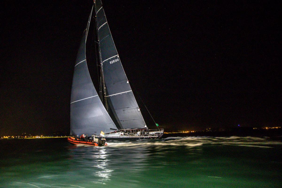 Black Jack 100 crosses the line just after midnight on Tuesday © Paul Wyeth/RORC 
