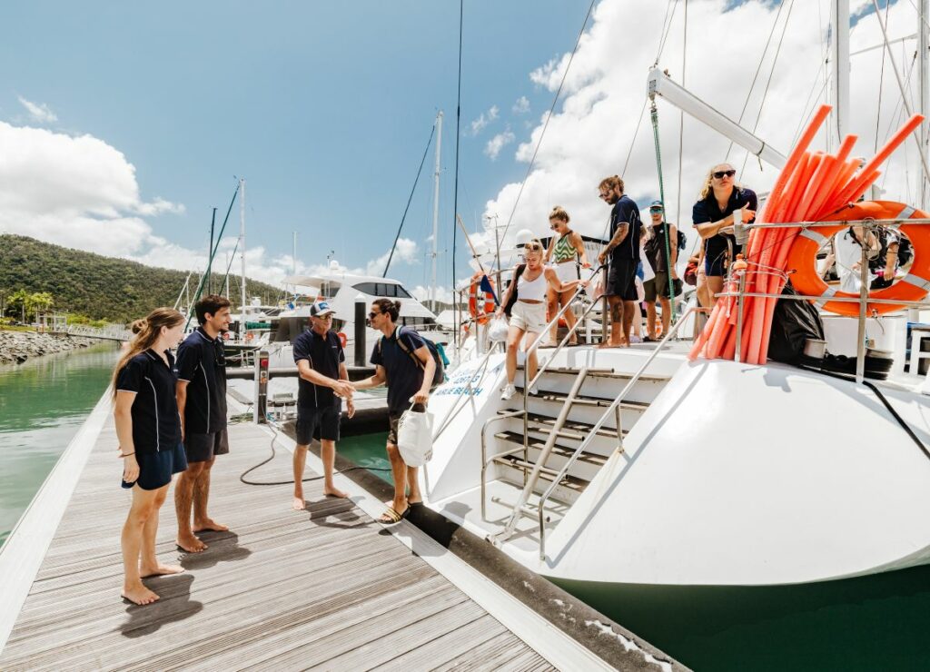 Perfect viewing platform on the SV Summer Jo - pic courtesy Whitsunday Expeditions