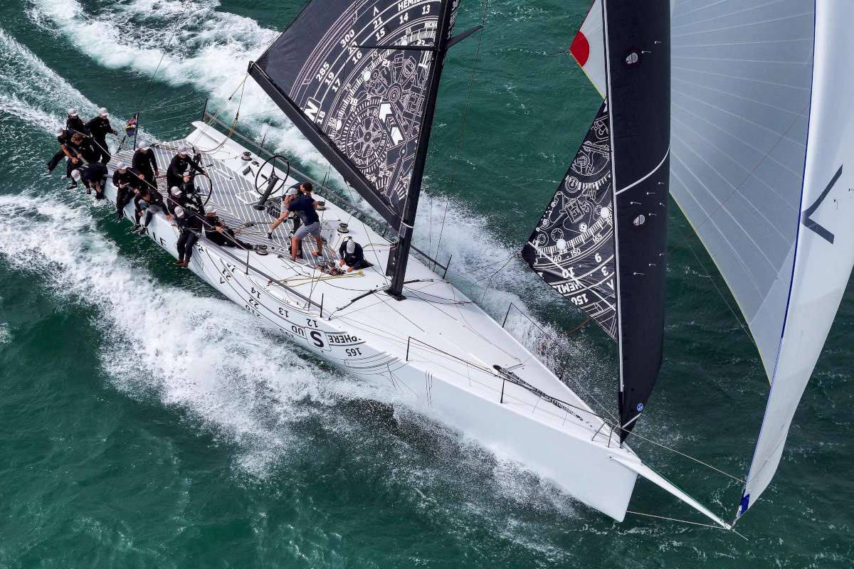 Peter Harrison at the helm of Jolt 3 © James Tomlinson/RORCRORC Admiral’s Cup 2025 Cowes Photo: James Tomlinson