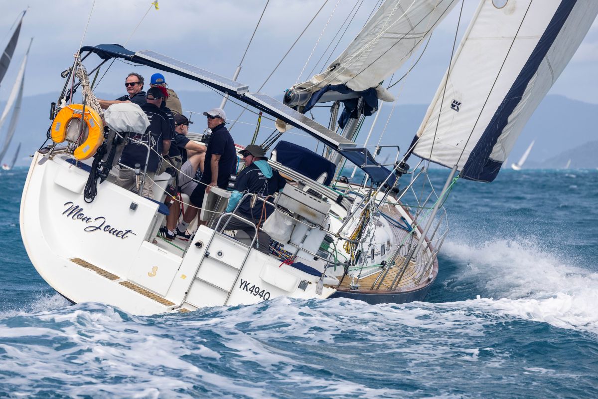 The crew of Mon Jouet enjoying their race - Andrea Francolini, ABRW pic
