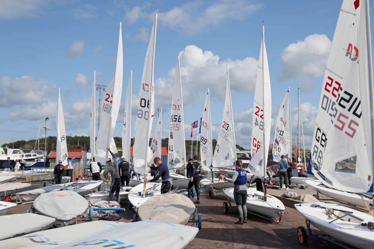 The fleet prepares for ILCA Europeans CREDIT Thom Touw