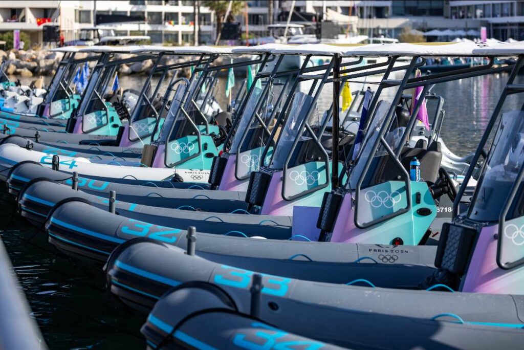 Support boats at the Paris 2024 Olympic Games.