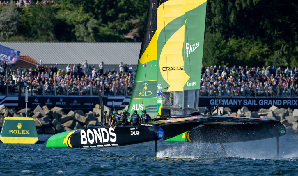 Bonds Flying Roos lead after Day 1 of the Germany Sail Grand Prix