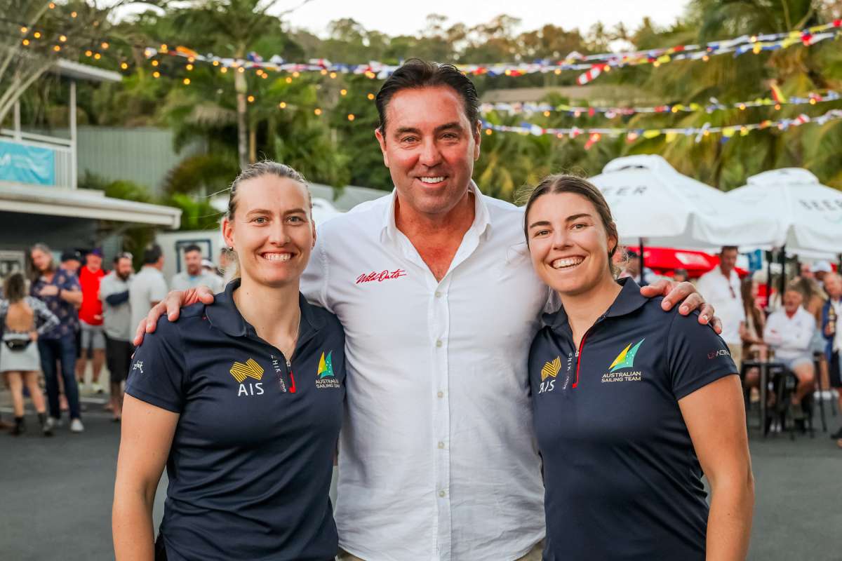 Mark Richards with Laura Harding and Annie Wilmot - Hamilton Island Race Week C Salty Dingo