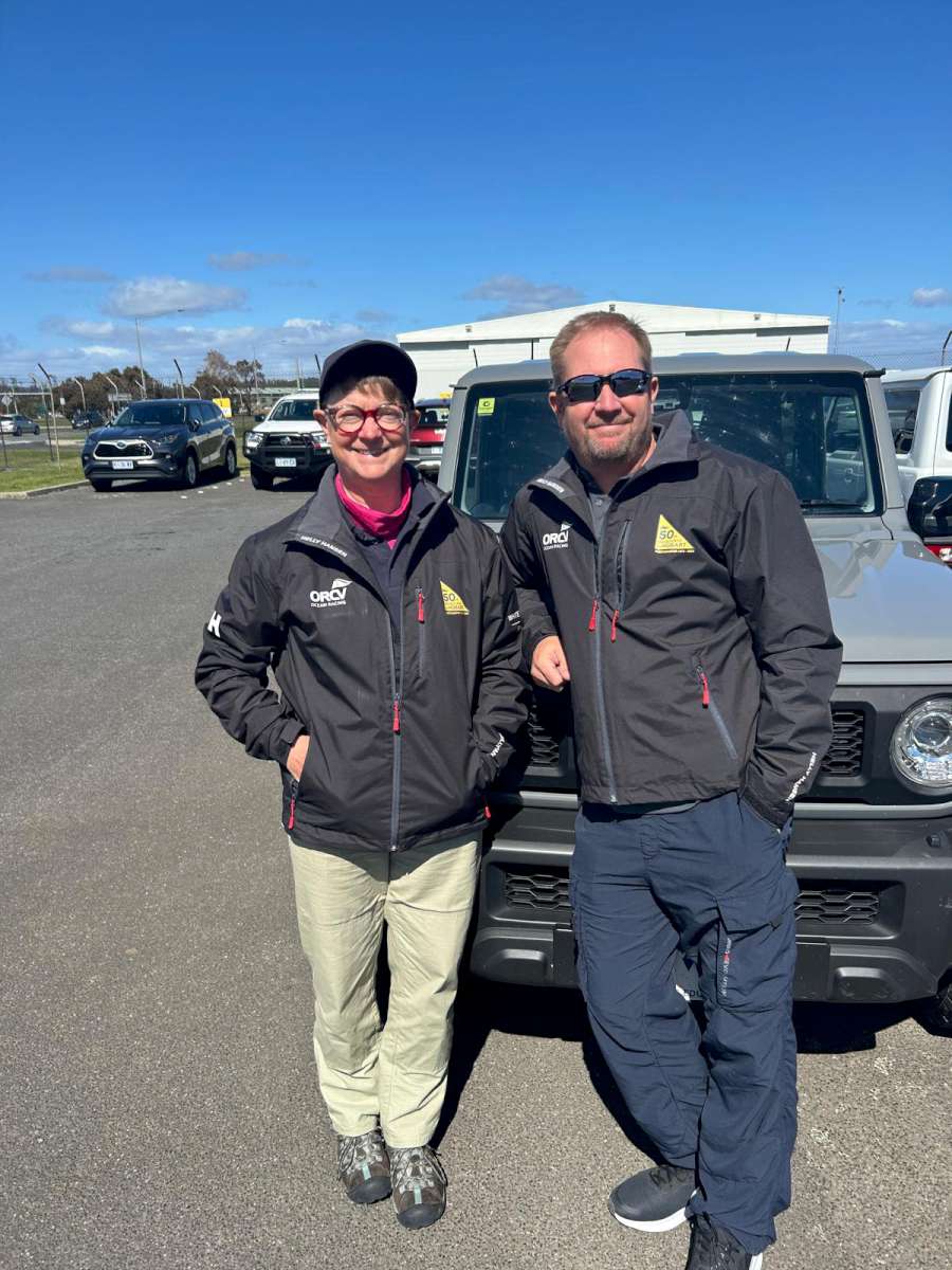 David Schuller (ORCV Sail Captain and Rear Commodore) and Catherine North last year's race directors / Photo by Melissa Warren