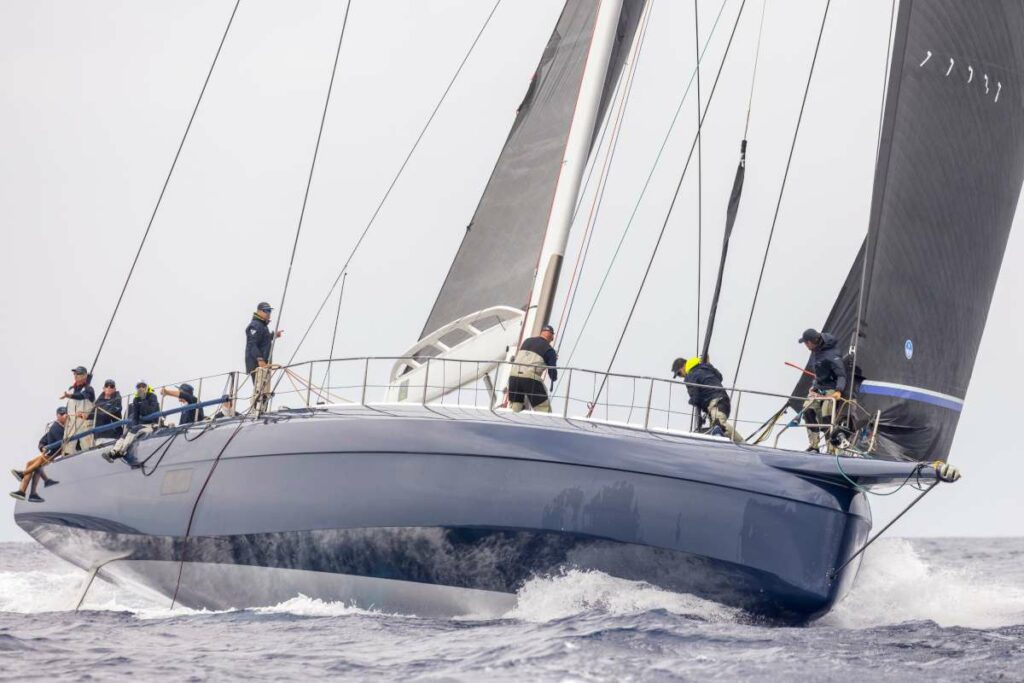 Magic Carpet E relished today's conditions to win comfortably the first coastal race. Photo: IMA/Studio Borlenghi