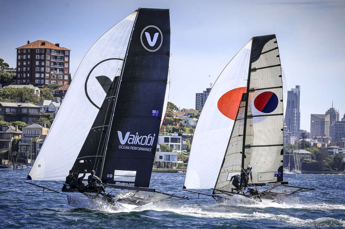 Pushing world champion Yandoo on a NE spinnaker run (SailMedia)