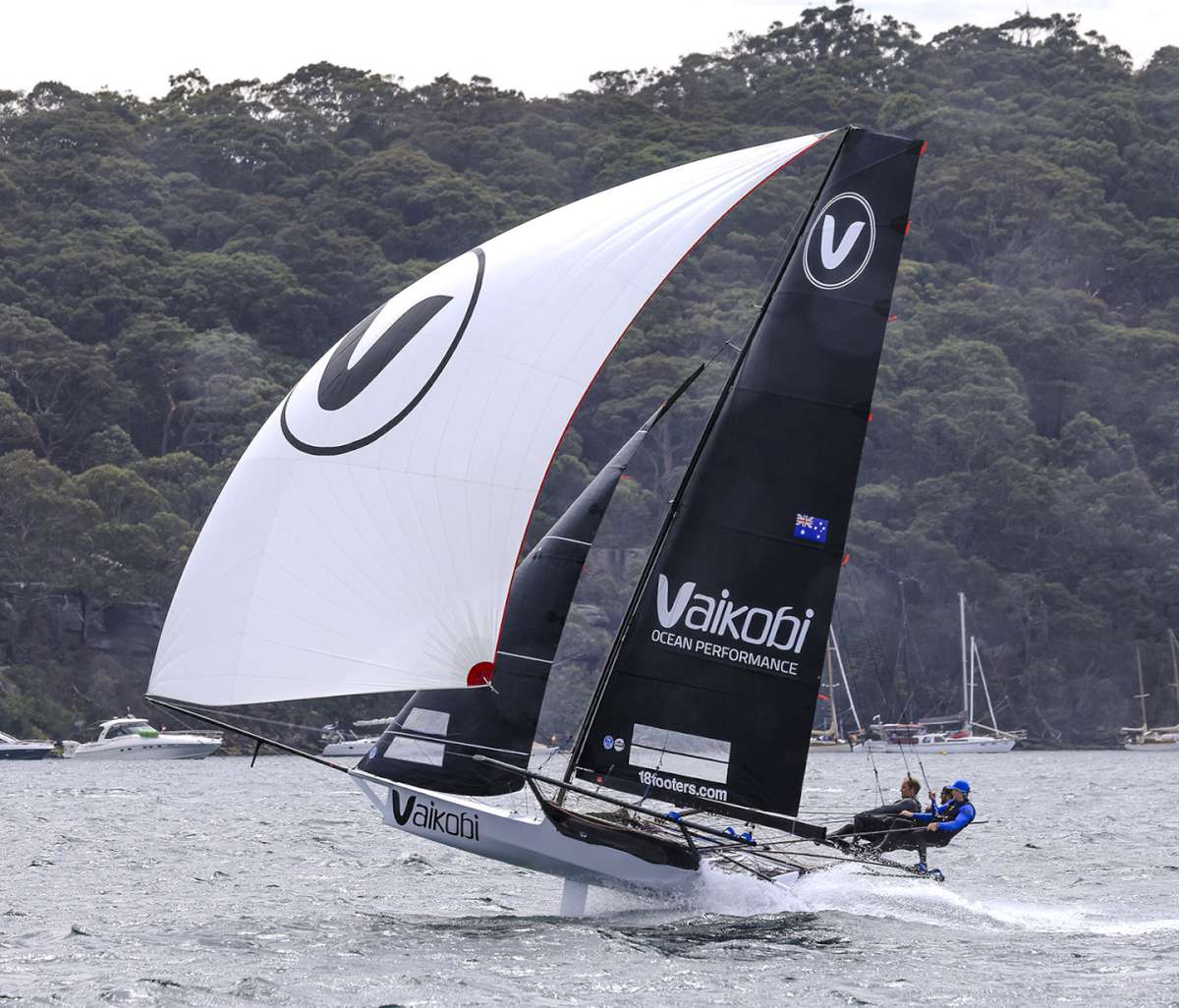 Vaikobi on a middle NE spinnaker run (SailMedia)