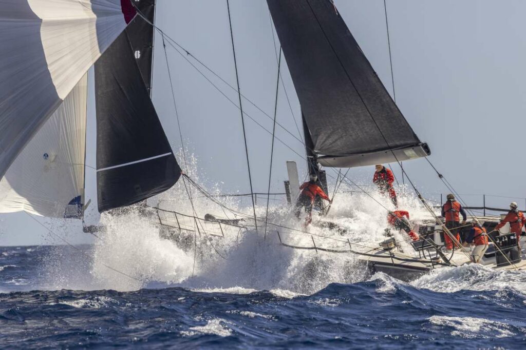 Wet ride on board Pier Luigi Loro Piana's 80ft My Song. Photo: IMA/Studio Borlenghi