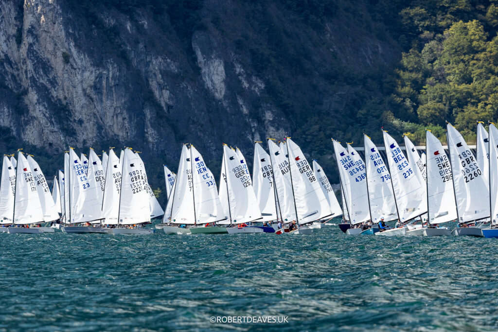 Practice Race - OK Dinghy Worlds Opens at Circolo Vela Arco