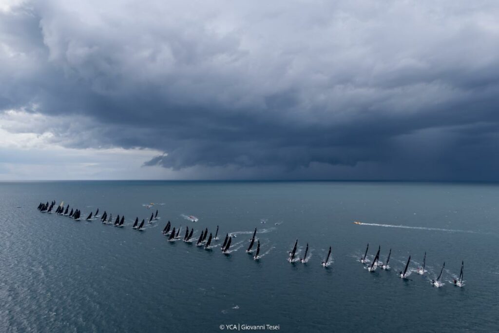 Severe weather on Day One - Melges 24 World Championship 2025, Trieste, Italy © YCA | Giovanni Tesei