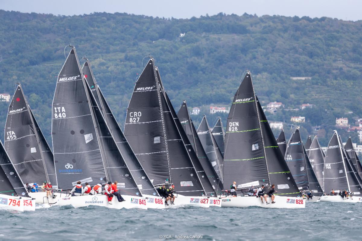 Race Day One - Melges 24 World Championship 2025, Trieste, Italy © YCA | Giovanni Tesei