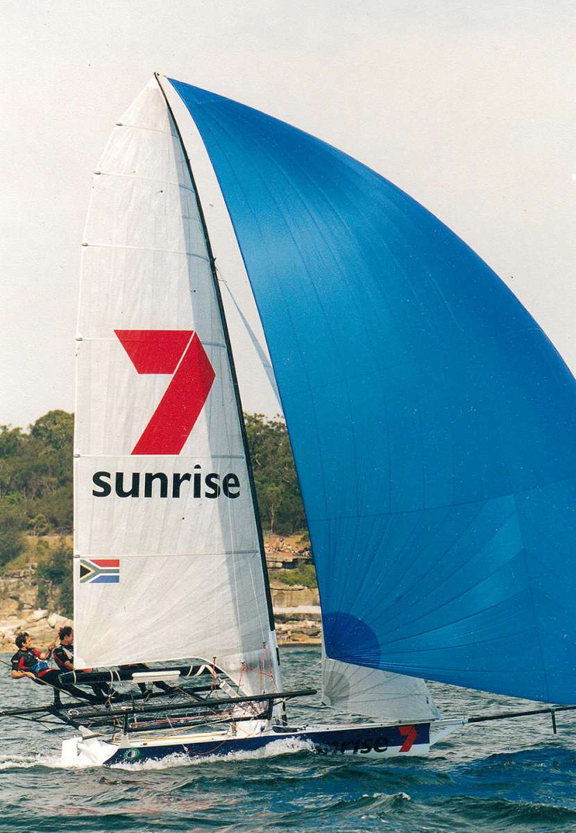 The 7 Sunrise skiff representing South Africa in the 2004 Giltinan Championship (Frank Quealey)