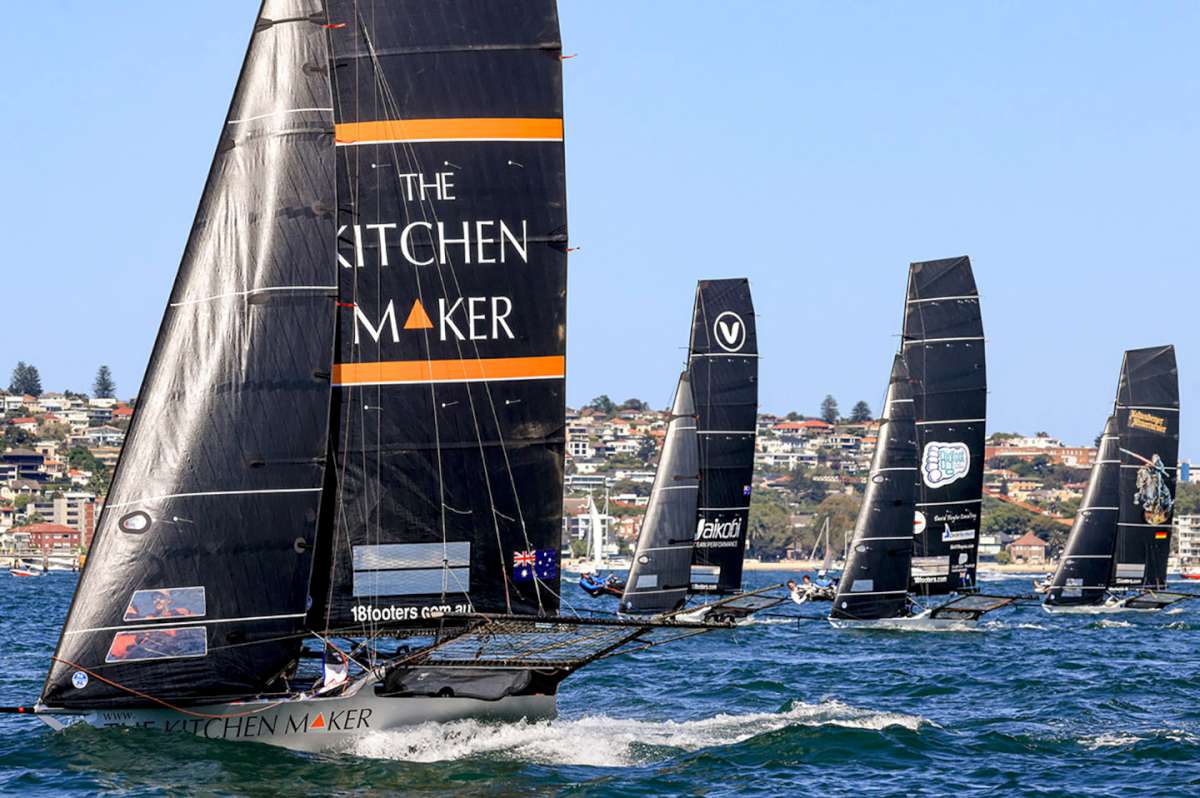 Racing to the weather mark at the 2024 JJs (SailMedia)