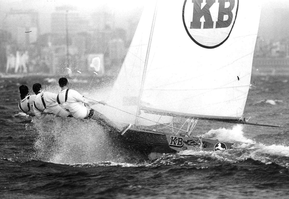 Typical KB windward action in a good nor'easter on Sydney Harbour (archive)