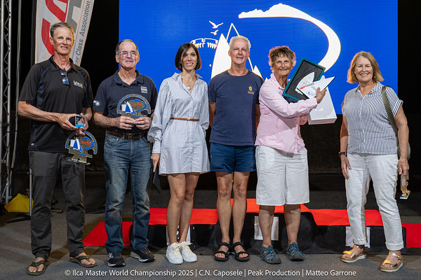Some of the Aussie winners at the ILCA Master World Championship 2025 in Formia - Credit Peak Production Matteo Garronne